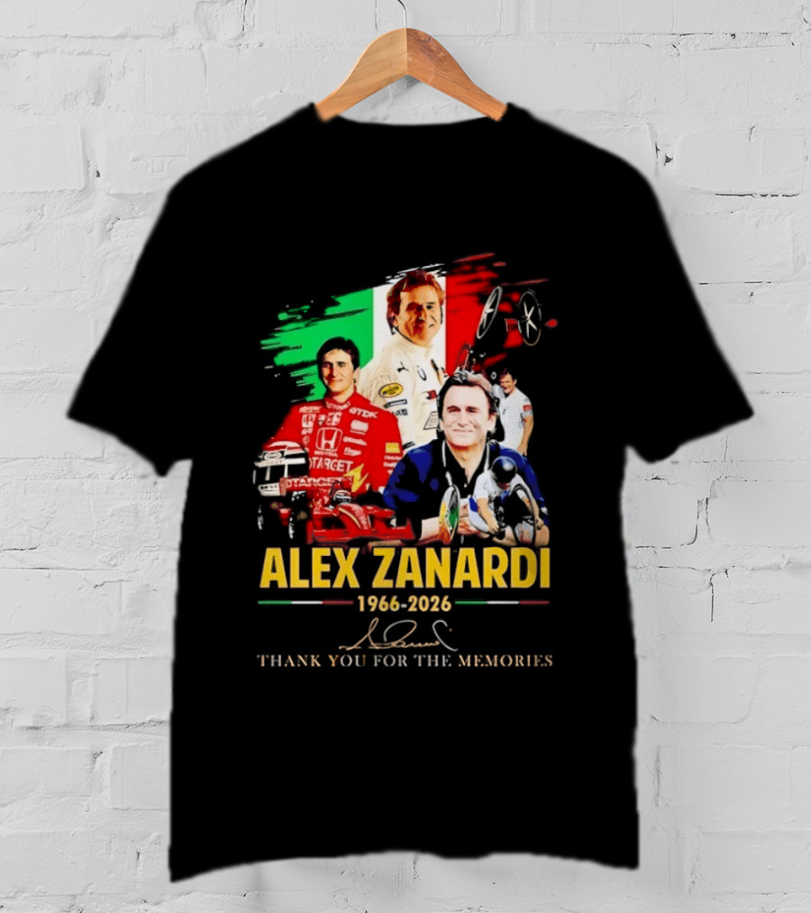 Alex Zanardi 1966 2026 Thank You For The Memories Formula One CART IndyCar T-Shirt