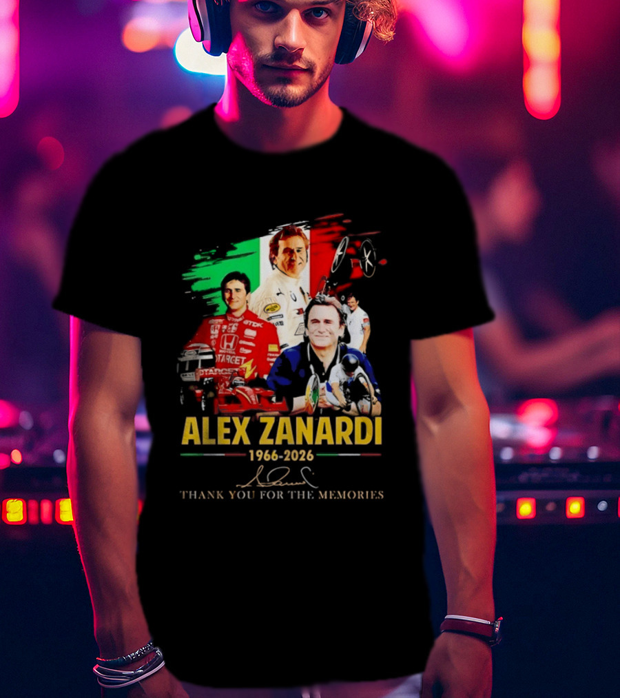 Alex Zanardi 1966 2026 Thank You For The Memories Formula One CART IndyCar T-Shirt