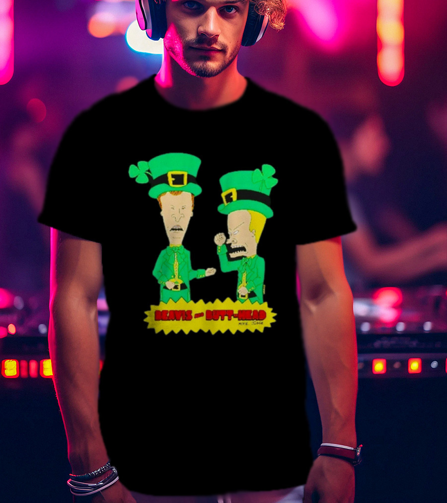 Beavis And Butt Head Leprechaun Costumes Green Bay Packers Mike Judge T-Shirt