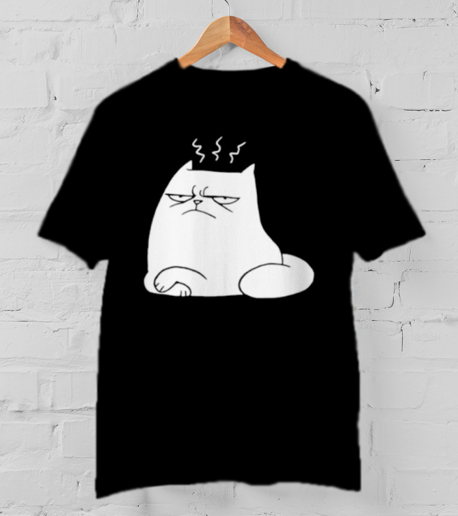 Judgement Cat Grumpy Steaming Expression T-Shirt