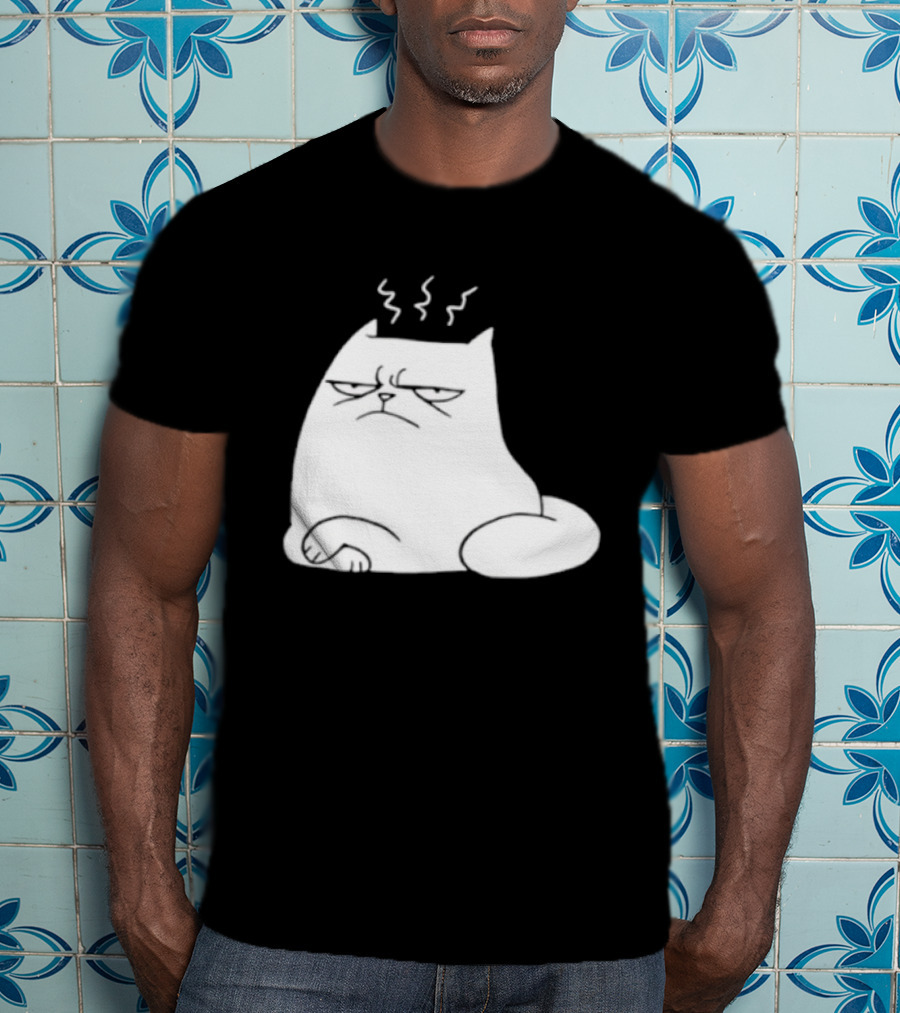 Judgement Cat Grumpy Steaming Expression T-Shirt