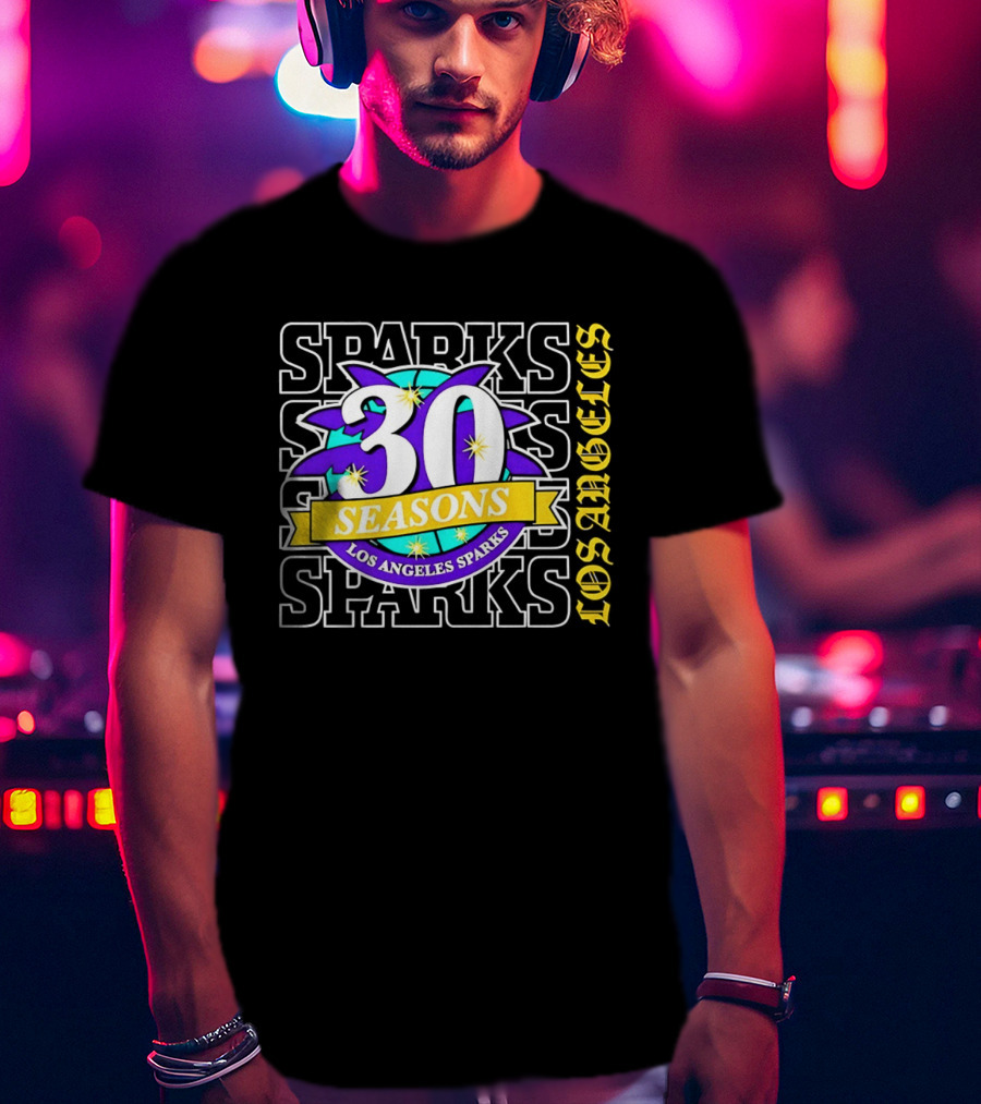 Los Angeles Sparks 30 Seasons Celebration T-Shirt