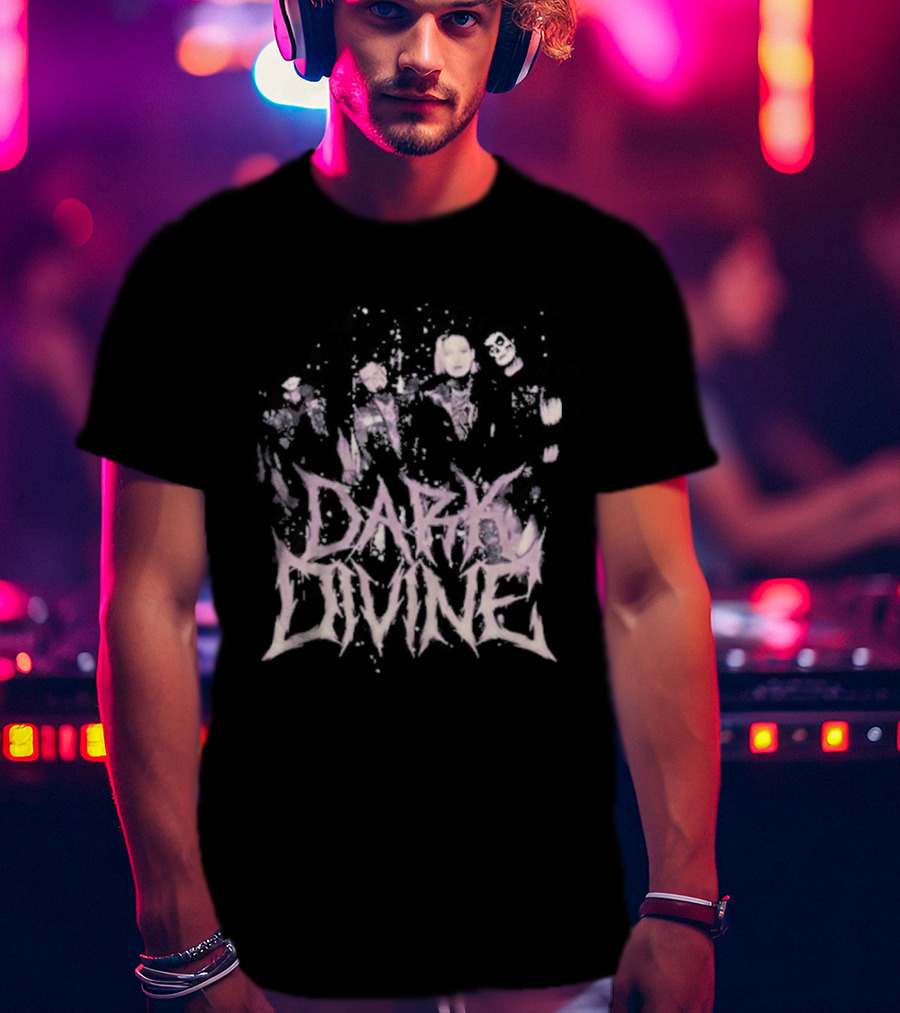 Dark Divine Band Unique Pink T-Shirt