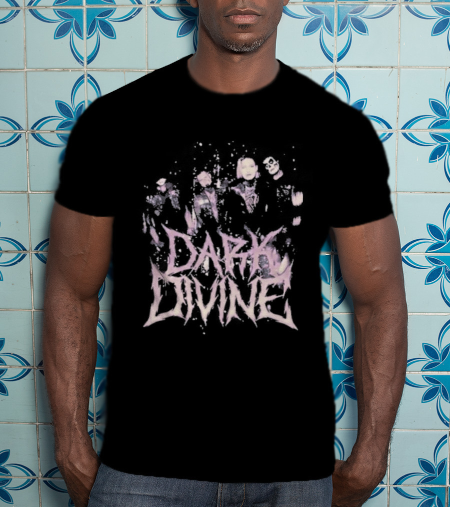 Dark Divine Band Unique Pink T-Shirt