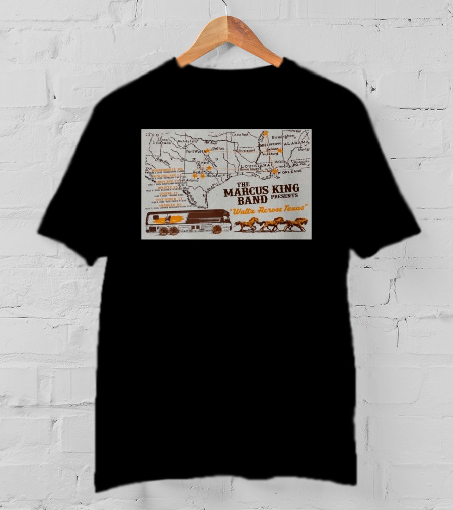Marcus King Band Presents "Waltz Across Texas" Tour May 8 2026 Billy Bob's Fort Worth Texas T-Shirt