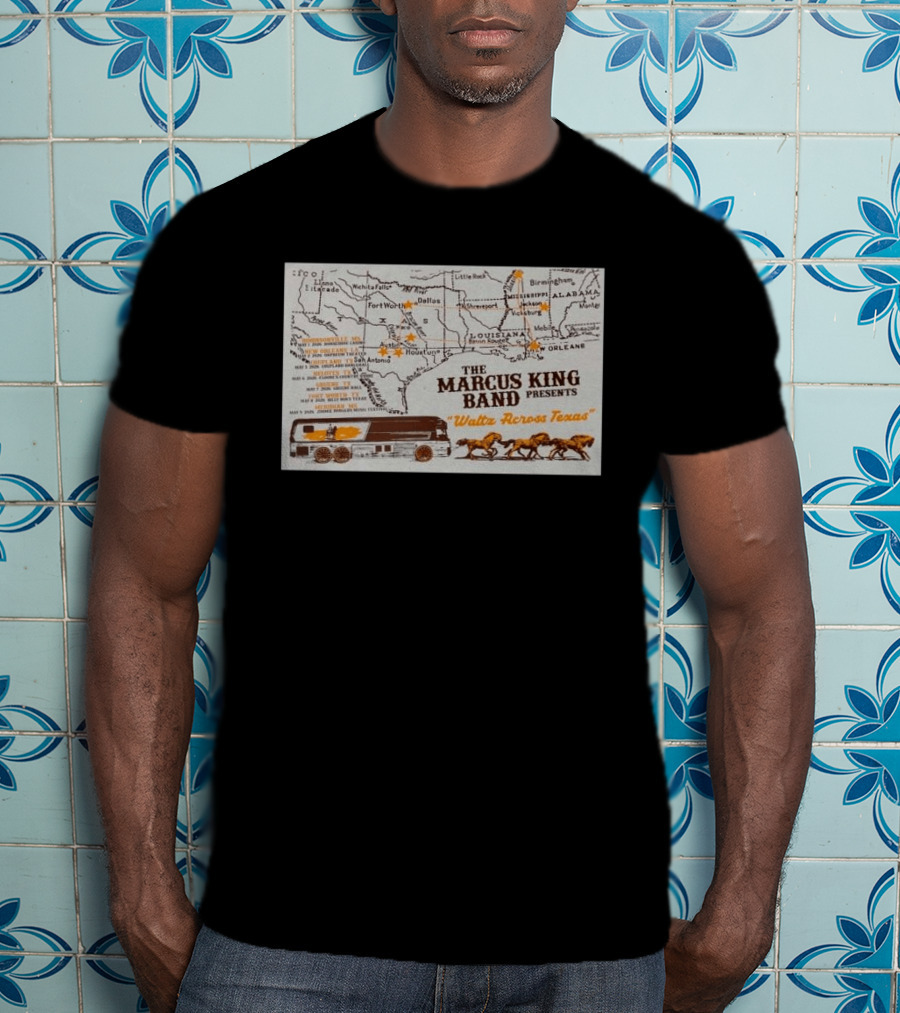 Marcus King Band Presents "Waltz Across Texas" Tour May 8 2026 Billy Bob's Fort Worth Texas T-Shirt