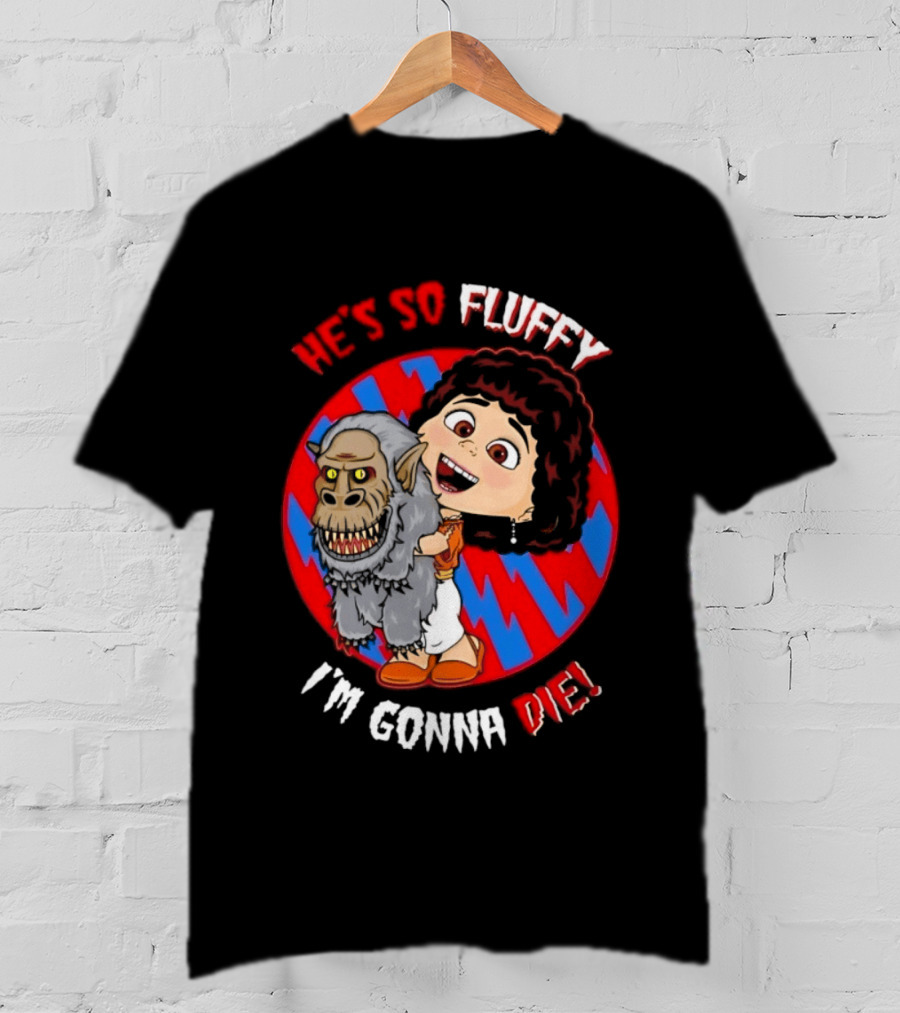 He's So Fluffy I'm Gonna Die Monster Hug Red Blue Circle T-Shirt