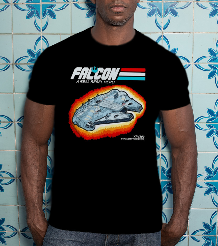 Millennium Falcon A Real Rebel Hero YT 1300 Corellian Freighter GI Joe T-Shirt