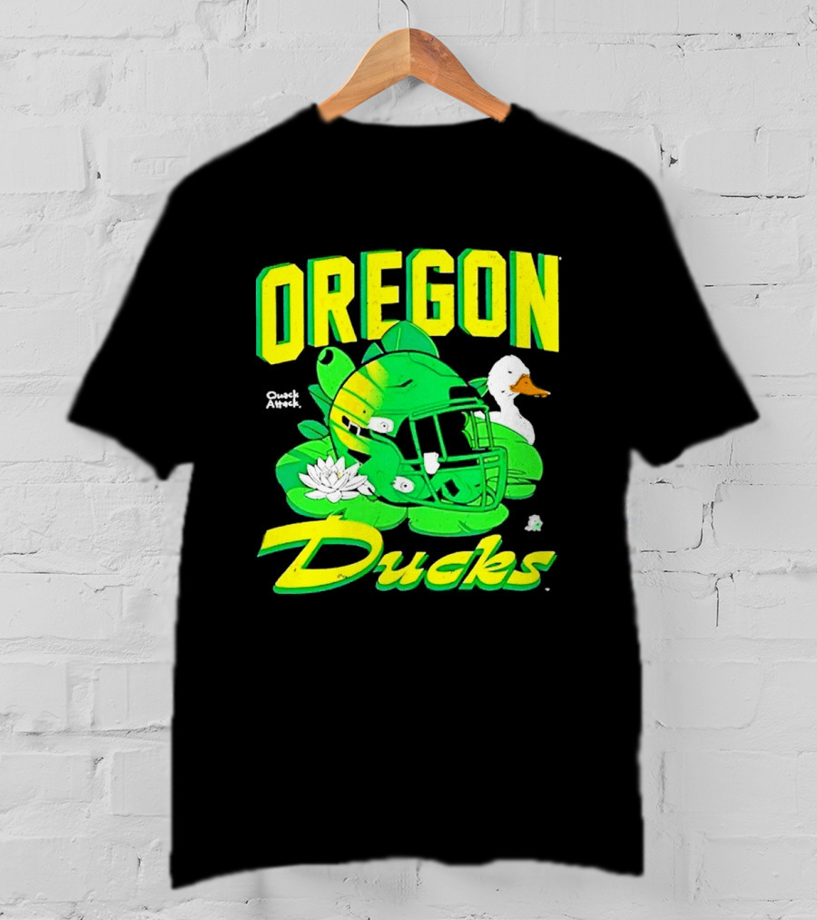 Oregon Ducks Football Helmet And Duck T-Shirt