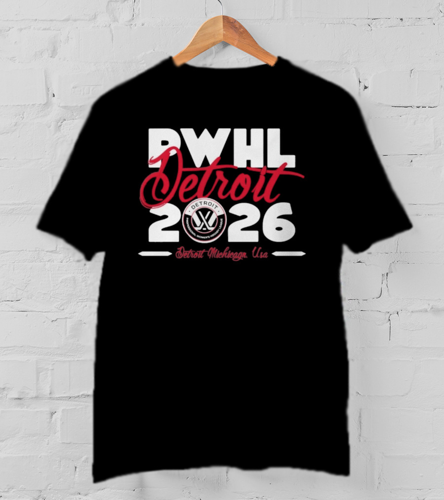 PWHL Detroit 2026 Stadium Essentials Detroit Michigan USA T-Shirt