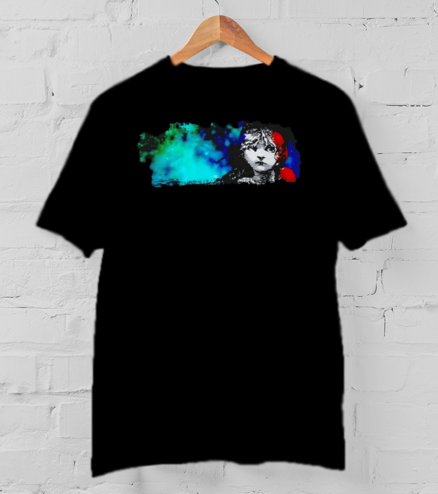 Rare Les Miserables Broadway Cosette Blue Red Watercolor T-Shirt