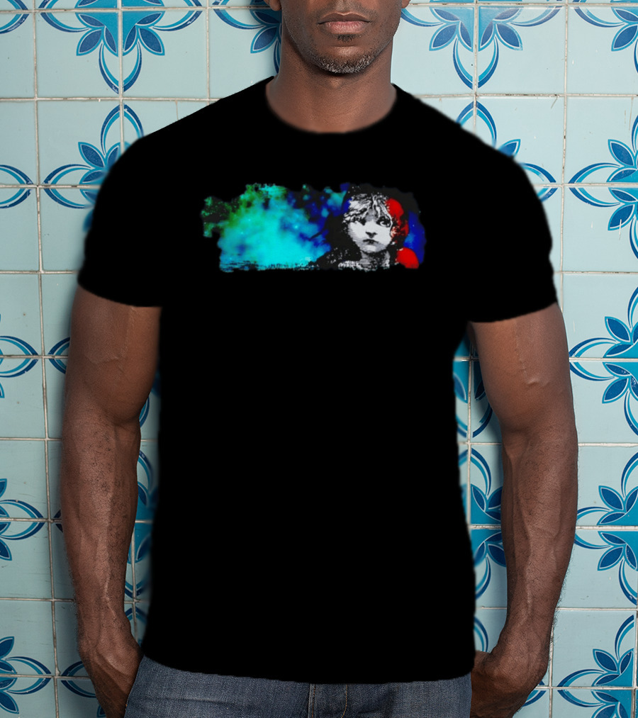 Rare Les Miserables Broadway Cosette Blue Red Watercolor T-Shirt