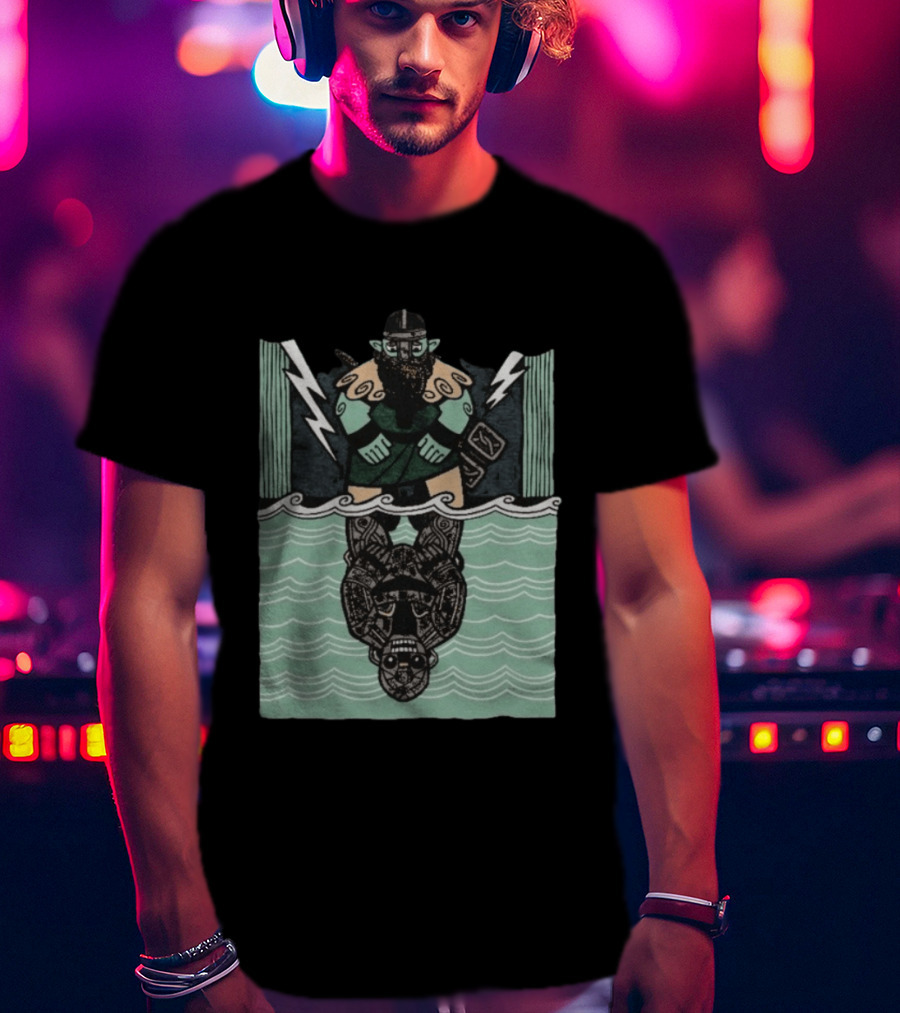 Reflections Of Tolv Norse Viking Thunder God And Mythology Reflection T-Shirt