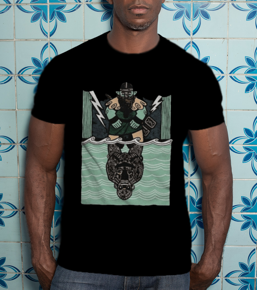 Reflections Of Tolv Norse Viking Thunder God And Mythology Reflection T-Shirt