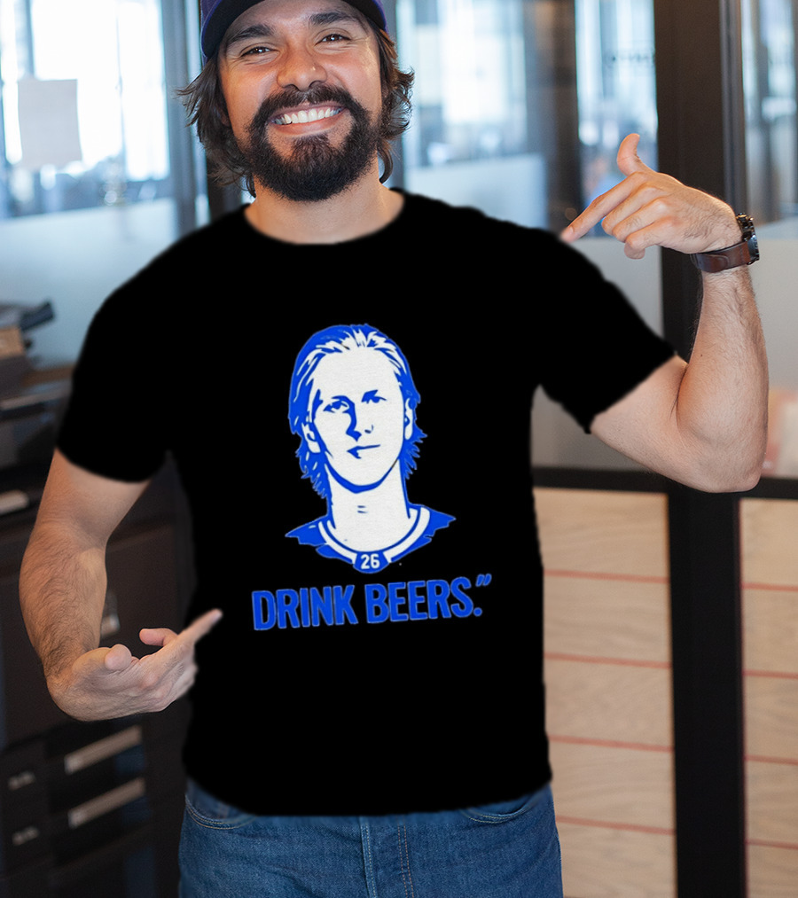 Sam Carrick Rasmus Dahlin Drink Beers Buffalo Sabres Hockey 26 T-Shirt