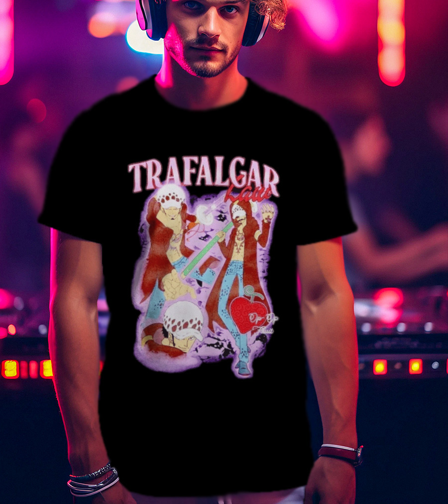 Trafalgar Law Op Op Fruit Collage Character Pose Series T-Shirt