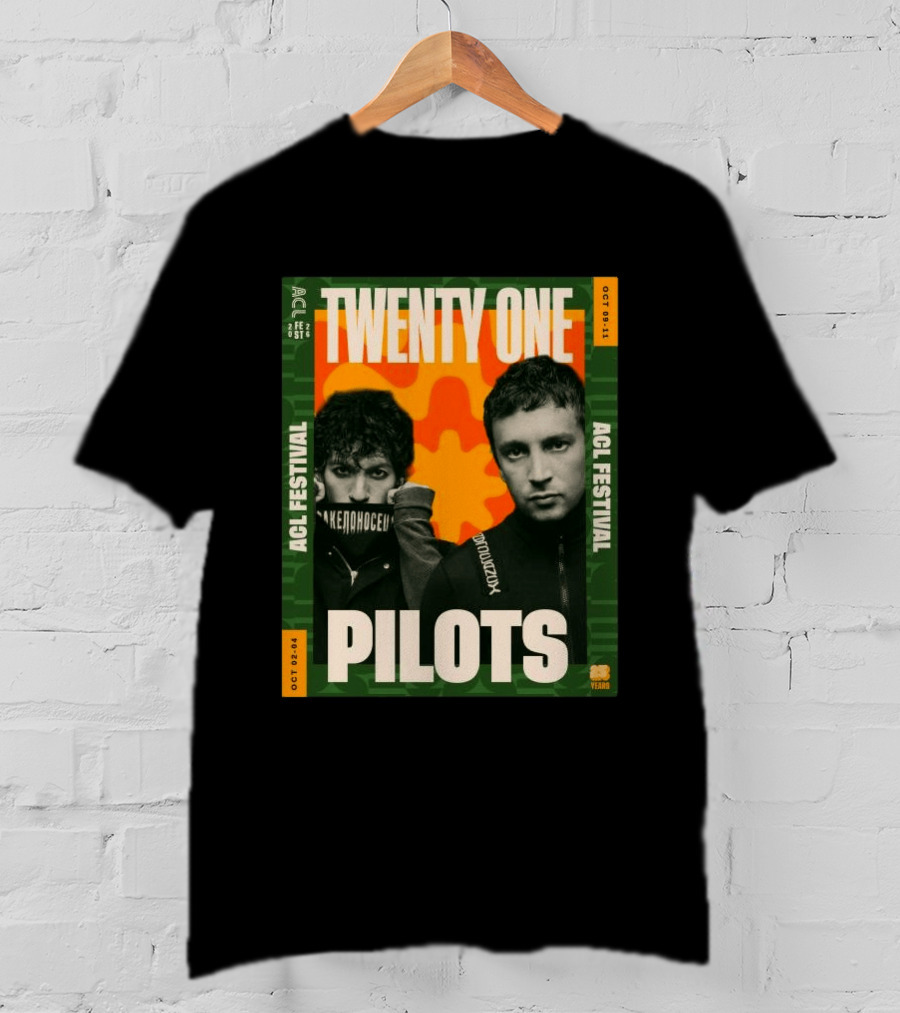 Twenty One Pilots ACL Festival October 2 4 And 9 11 2026 Event 21 Years T-Shirt
