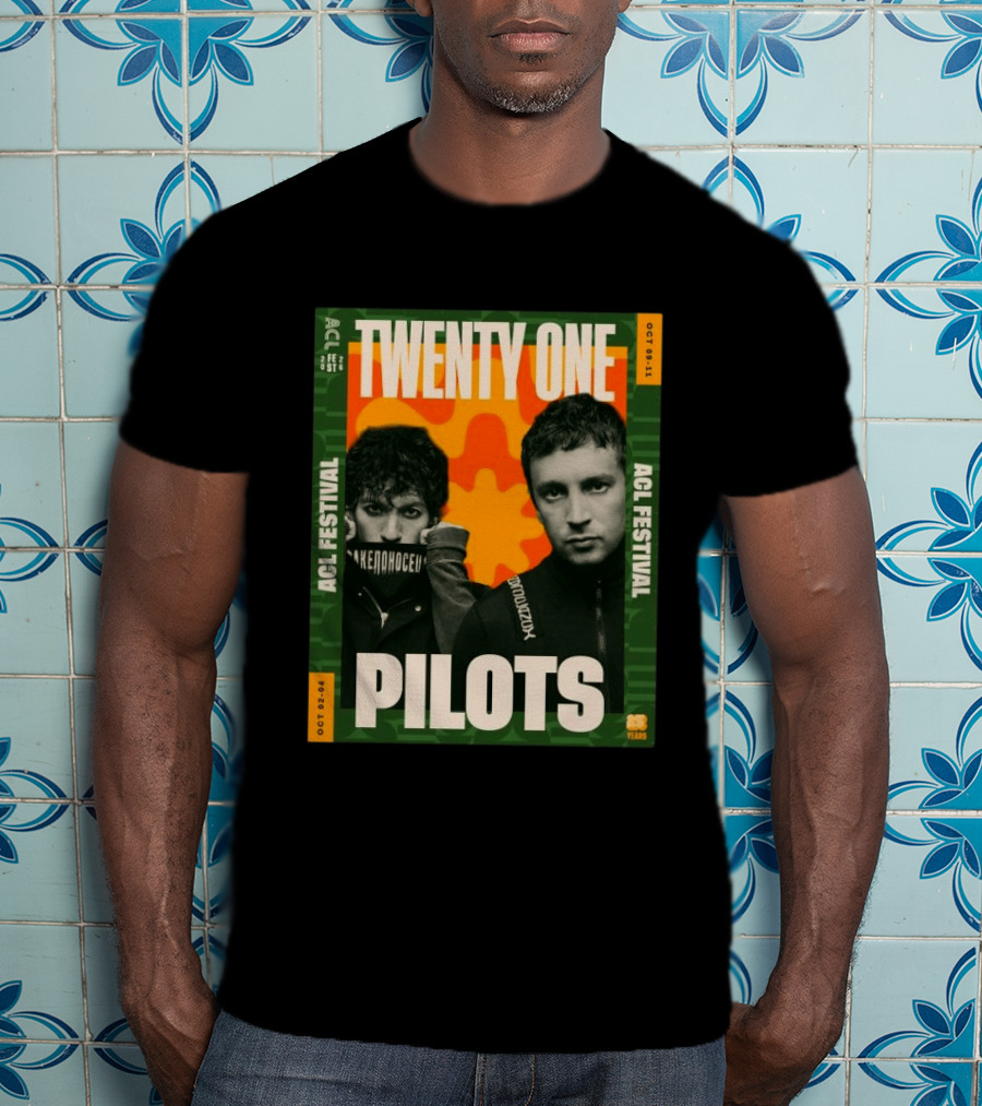 Twenty One Pilots ACL Festival October 2 4 And 9 11 2026 Event 21 Years T-Shirt