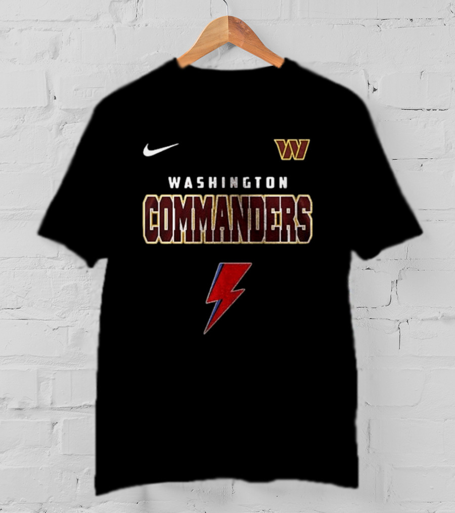 Washington Commanders Nike Logo Red Lightning Bolt T-Shirt