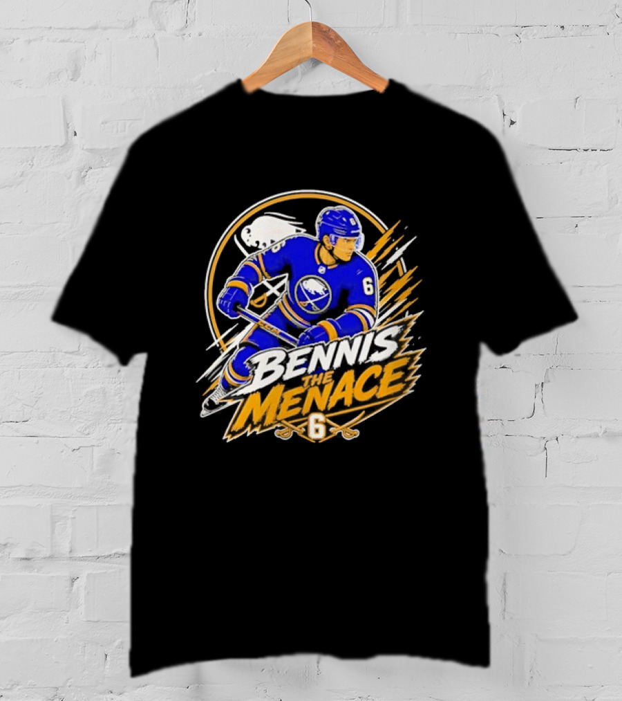 Zach Benson Buffalo Sabres Bennis Menace 6 Hockey Player T-Shirt