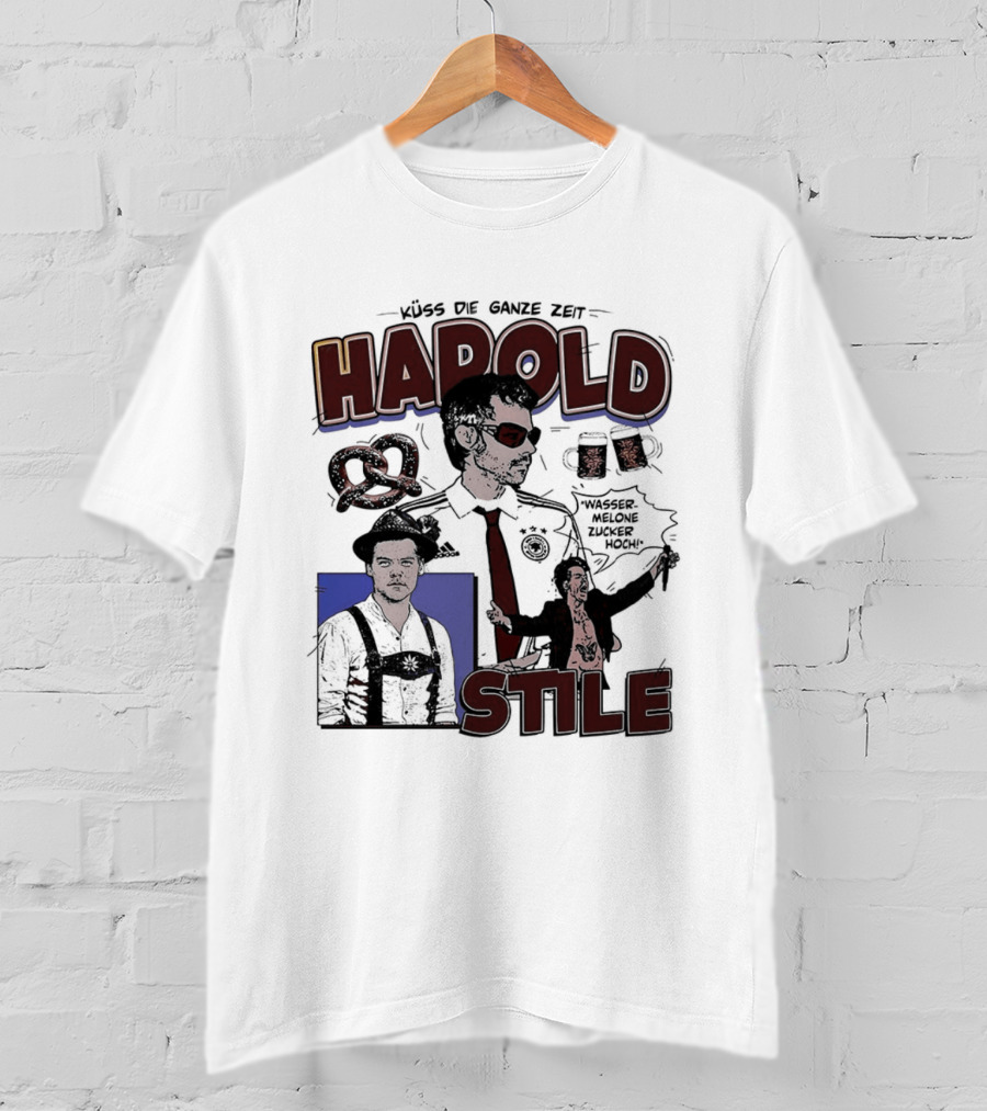 Harold Stile Oktoberfest Pretzel Beer Traditional Outfit T-Shirt
