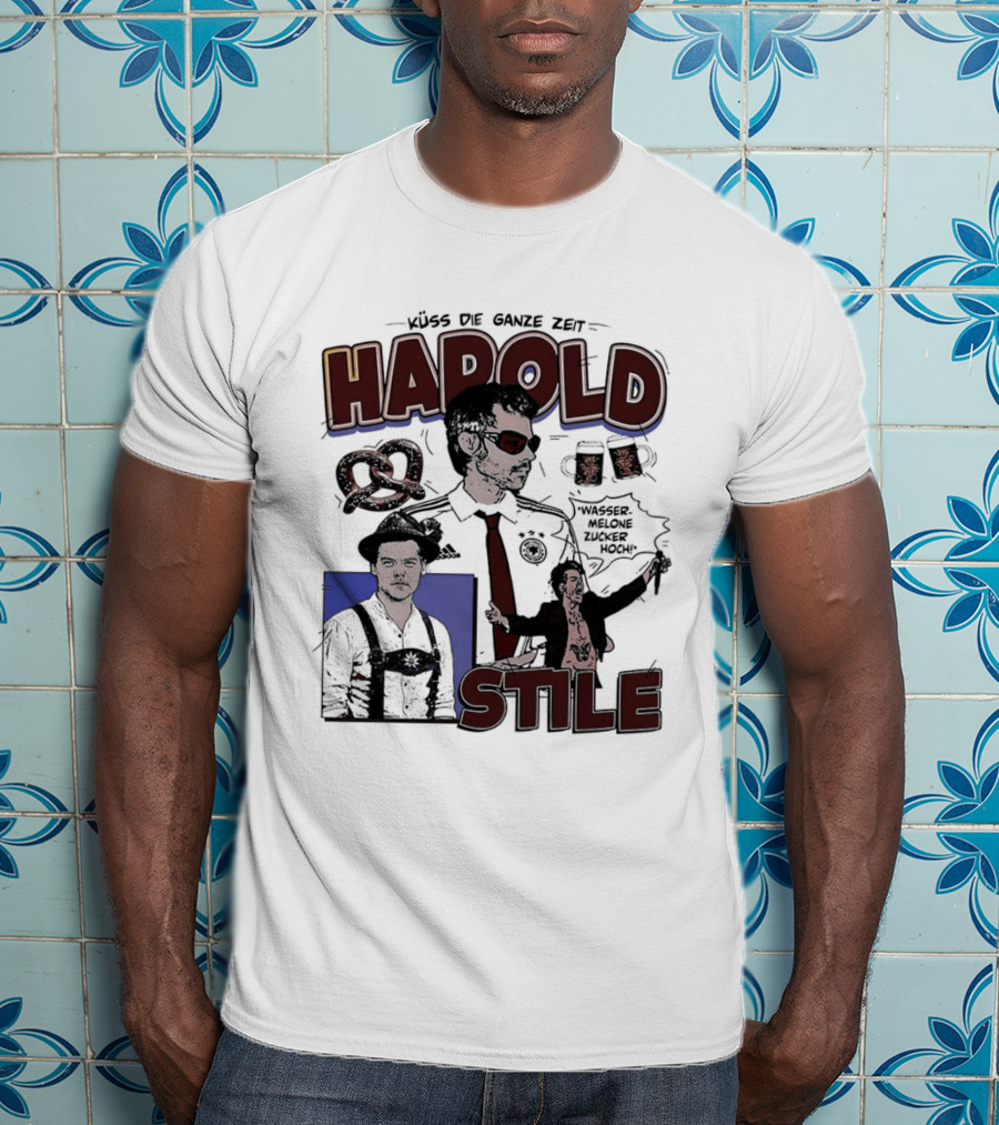 Harold Stile Oktoberfest Pretzel Beer Traditional Outfit T-Shirt