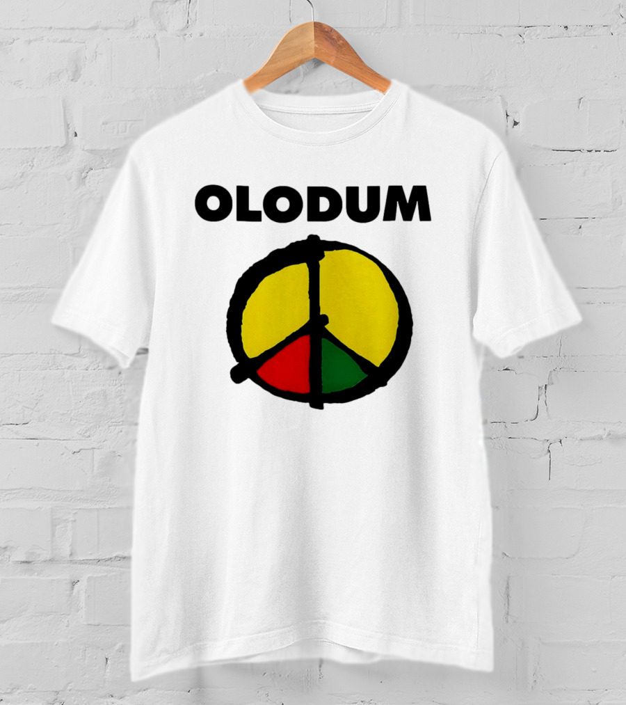 Michael Olodum Peace Symbol Red Yellow Green T-Shirt