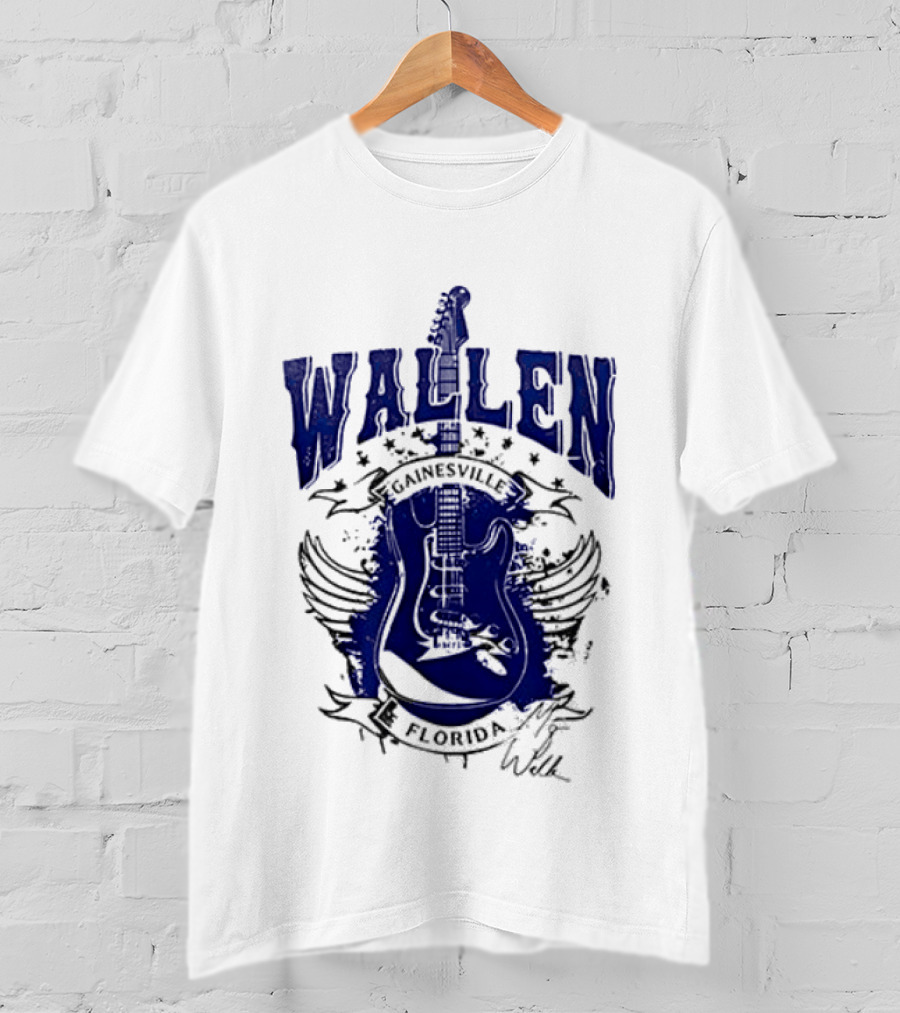 Morgan Wallen Gainesville Florida Guitar Wings T-Shirt