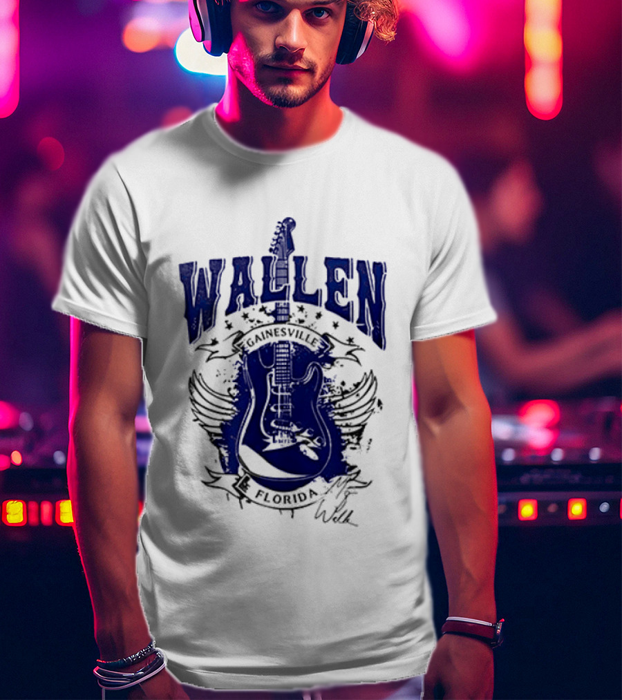Morgan Wallen Gainesville Florida Guitar Wings T-Shirt