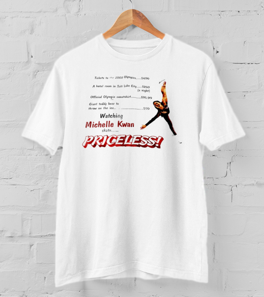Tickets To The 2002 Olympics Hotel Room Salt Lake City Official Olympic Ing Michelle Kwan Skate PRICELESS T-Shirt