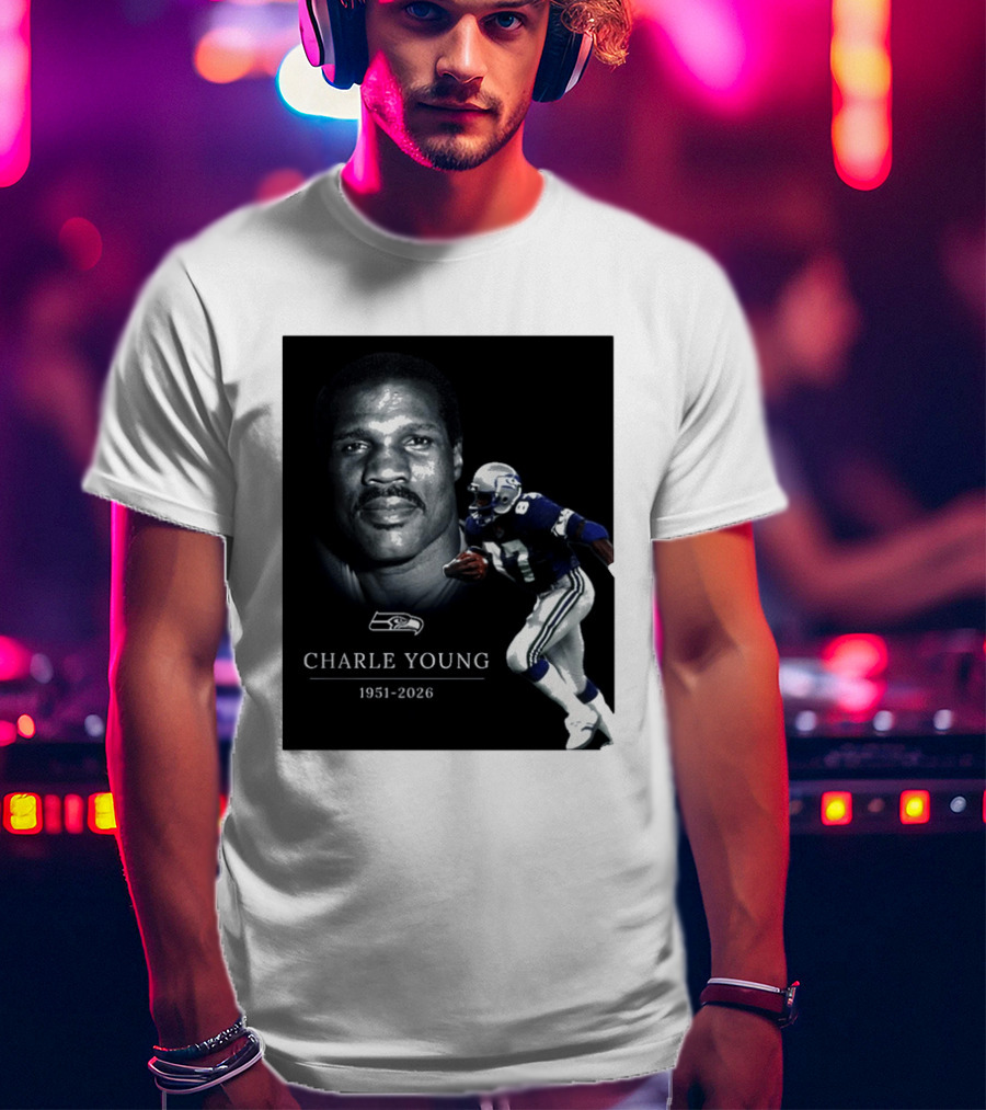 Seattle Seahawks Charle Young 1951 2026 Remembrance T-Shirt