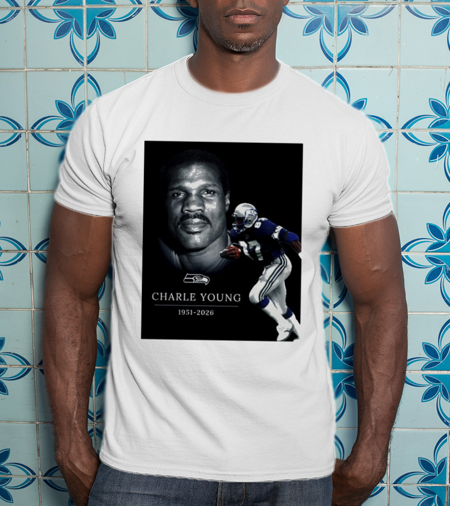 Seattle Seahawks Charle Young 1951 2026 Remembrance T-Shirt