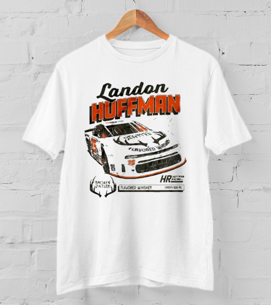 Landon Huffman 2026 Get Bucked Broken Antler Flavored Whiskey Racing Car T-Shirt