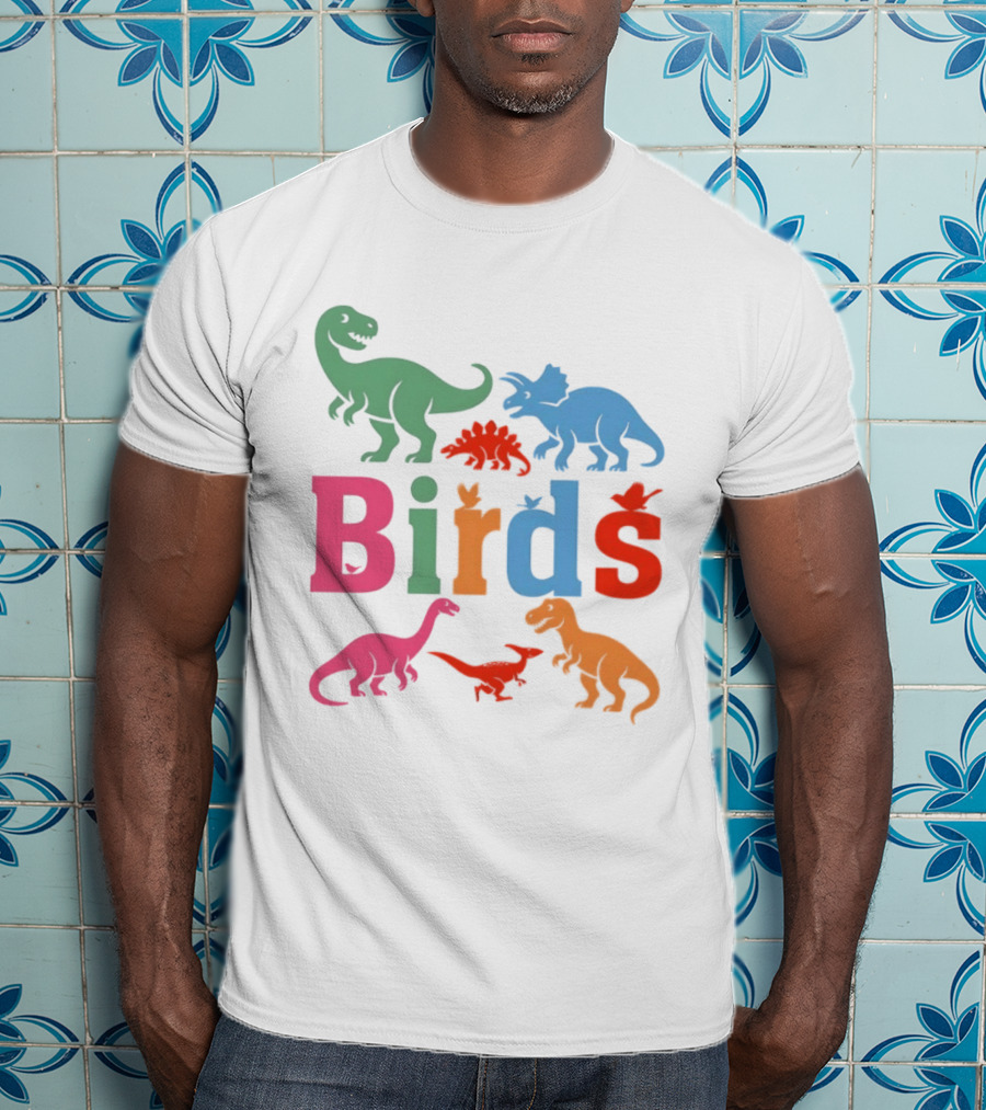 Birds Dinosaurs Colorful Dinosaur T-Shirt