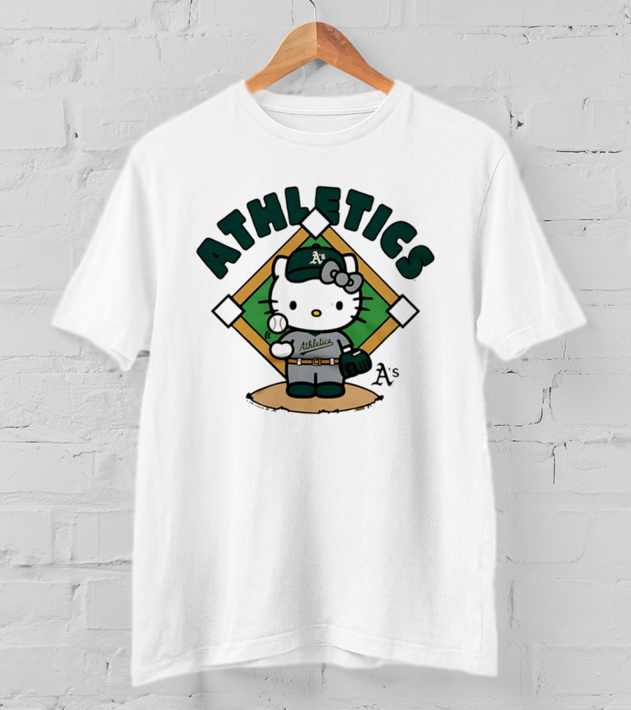 Hello Kitty Athletics A's Baseball T-Shirt