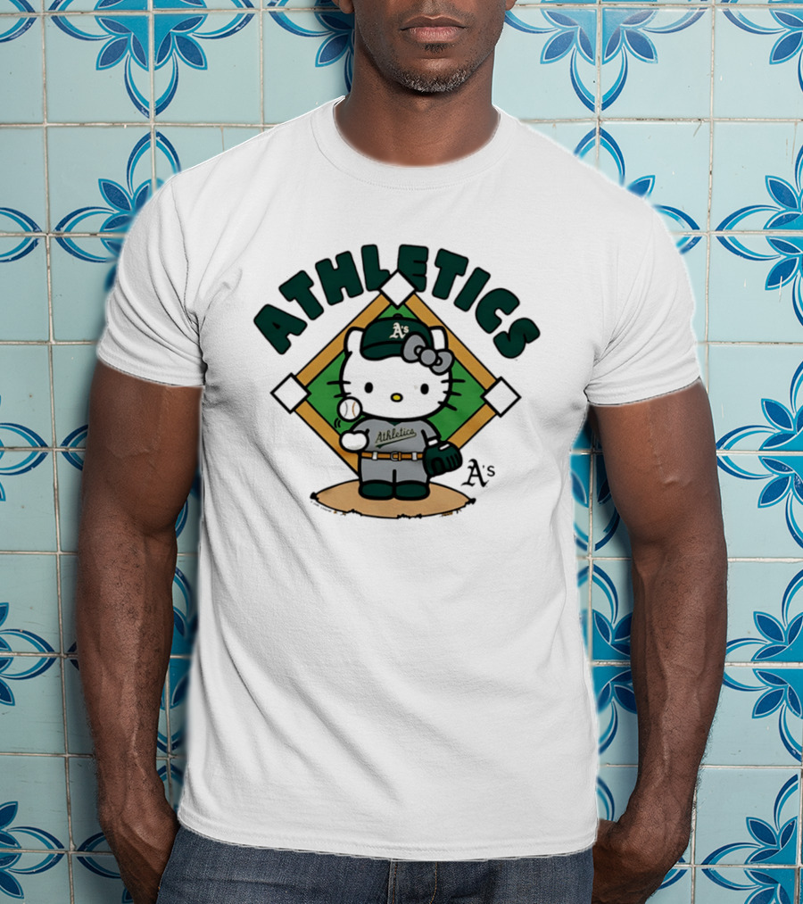 Hello Kitty Athletics A's Baseball T-Shirt