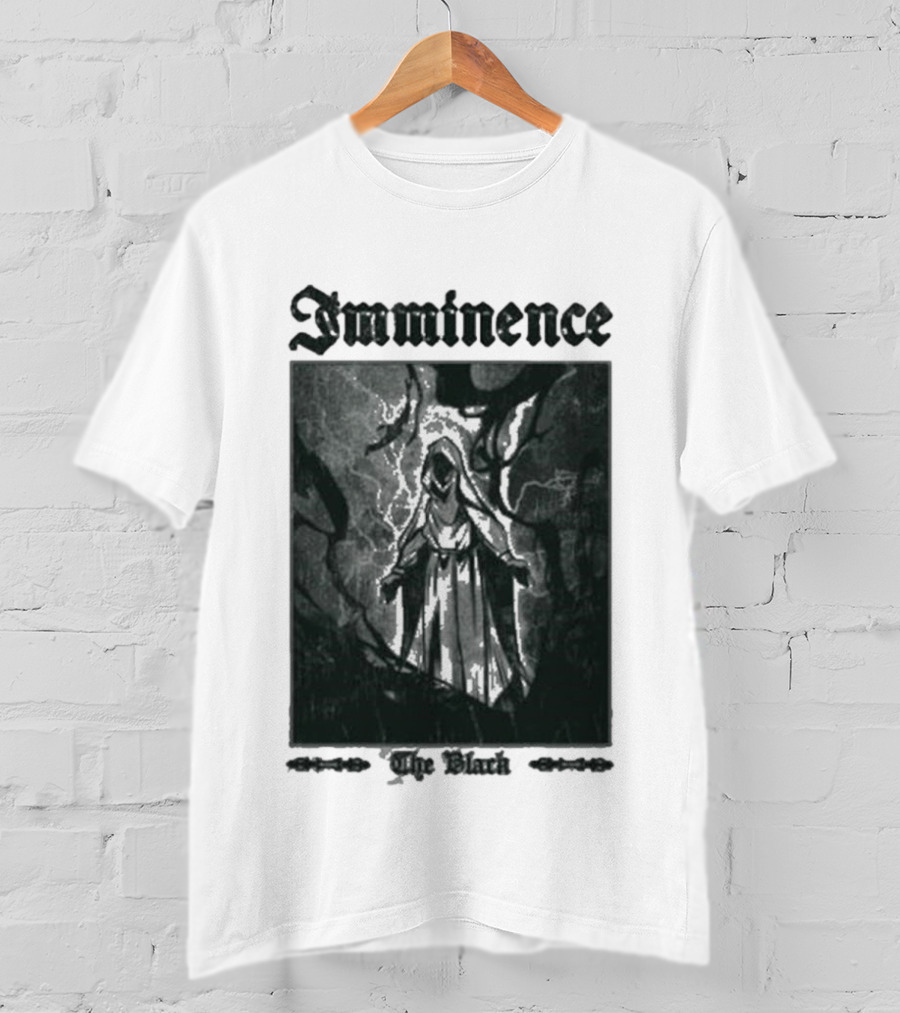 Imminence The Black Oracle Cloaked Figure With Lightning And Trees T-Shirt