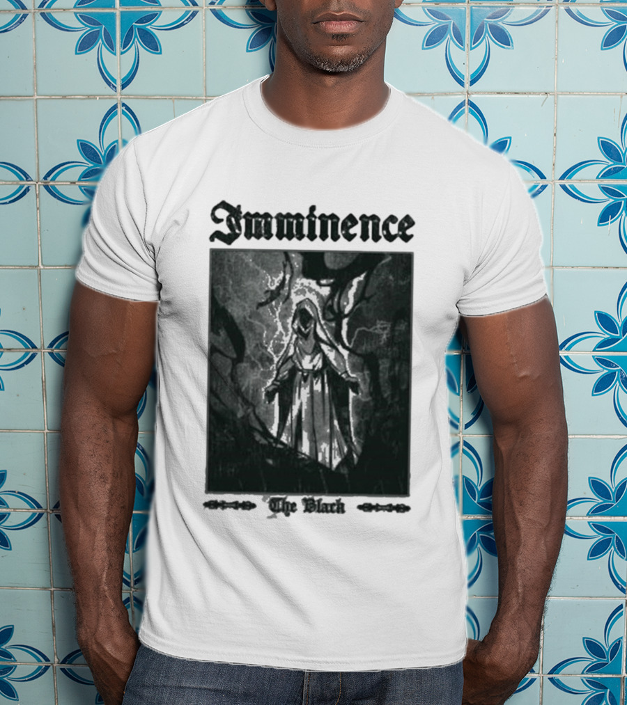 Imminence The Black Oracle Cloaked Figure With Lightning And Trees T-Shirt