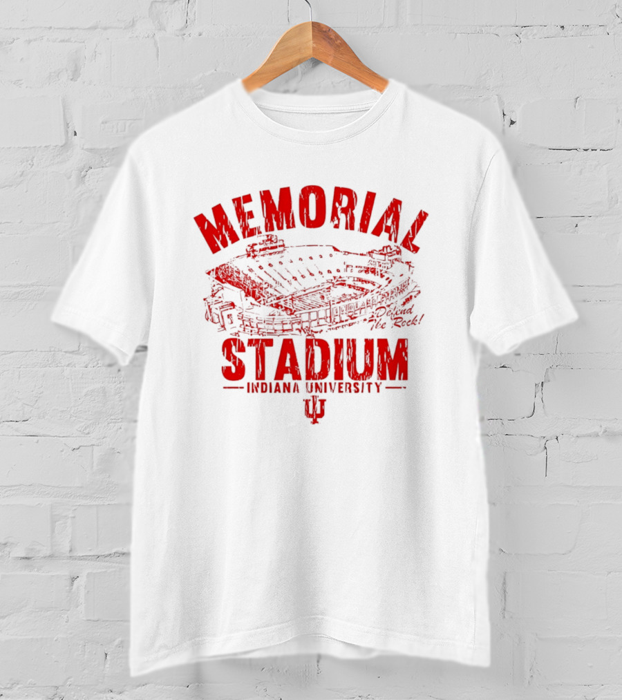 Indiana University Memorial Stadium Defend The Rock T-Shirt