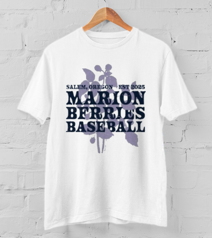 Salemo, Oregon Est 2023 Marion Berries Baseball T-Shirt