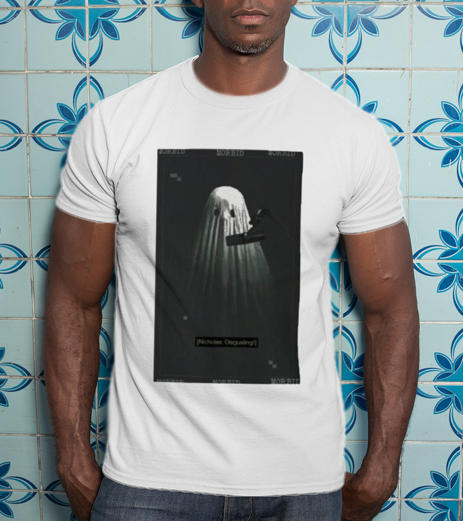 Morbid Nicholas Disgusting Ghost With Microphone T-Shirt