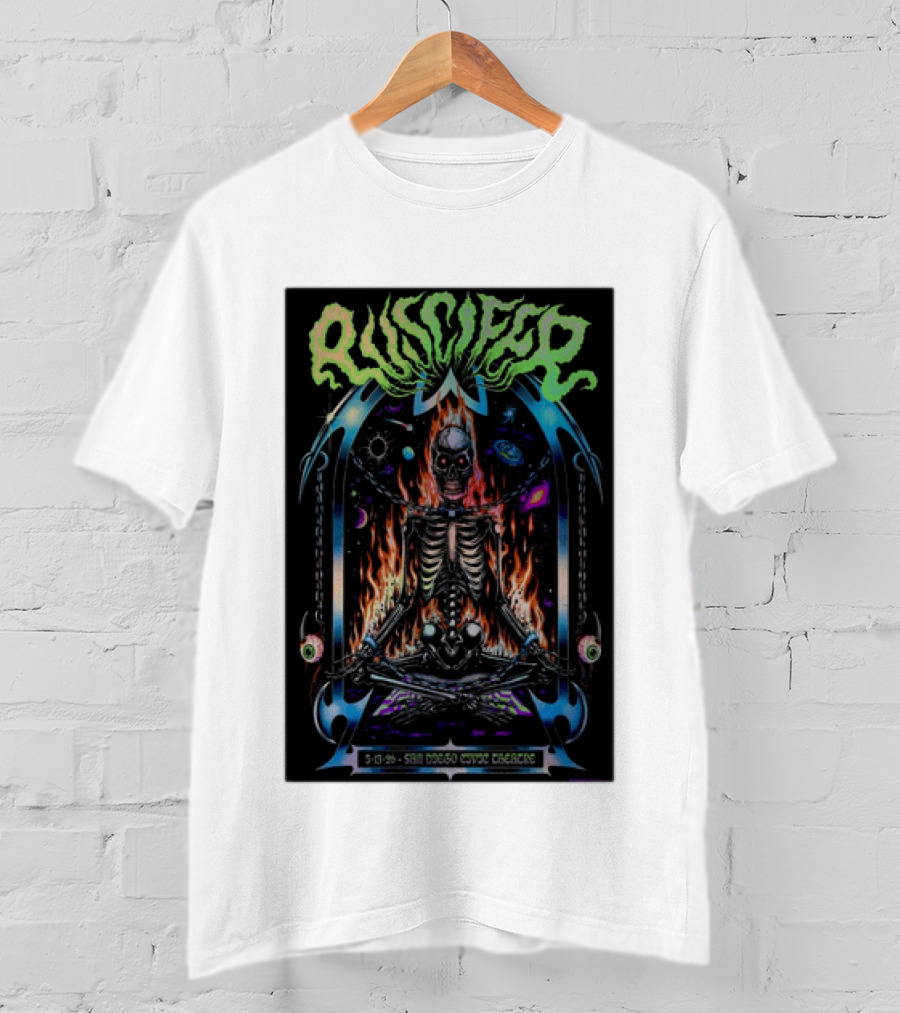 Puscifer San Diego Civic Theatre May 13 2026 Skeleton Cosmic Fire T-Shirt