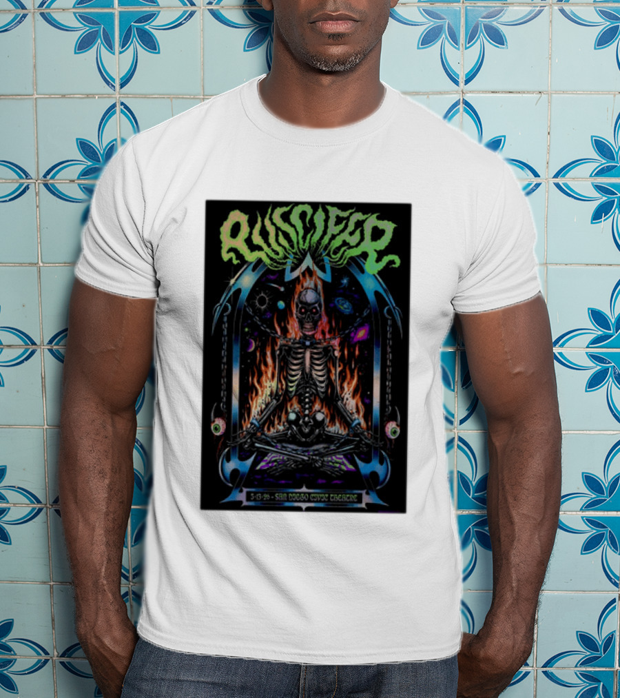 Puscifer San Diego Civic Theatre May 13 2026 Skeleton Cosmic Fire T-Shirt