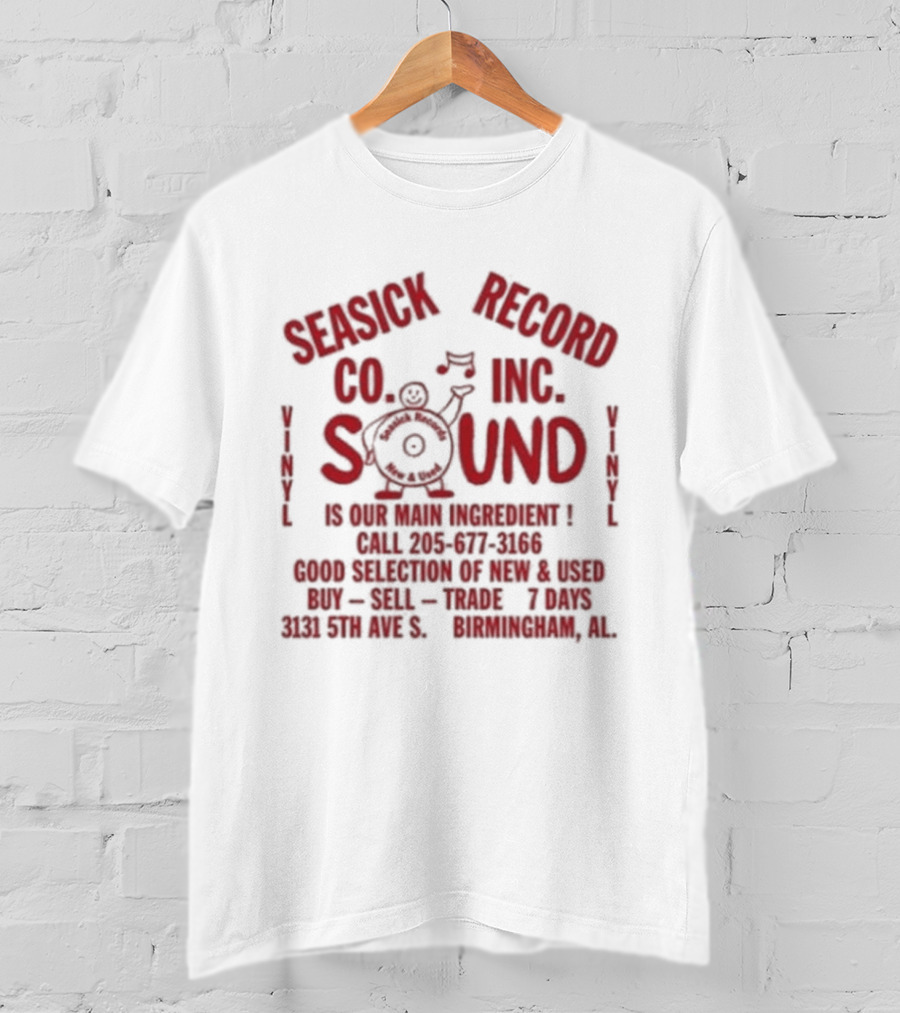 Seasick Record Co Inc Sound Birmingham Alabama 35 RPM 8732 Avenue C Suite Voice Mixes T-Shirt
