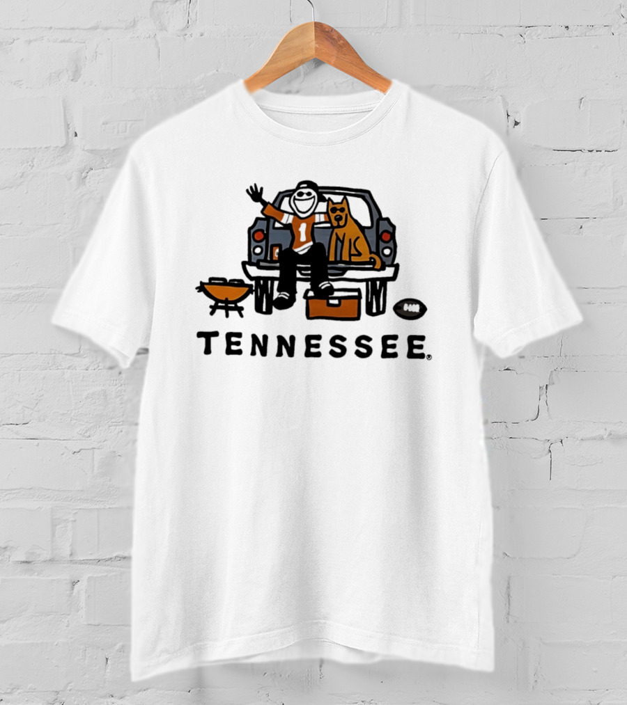 Tennessee Football Tailgate With Number One And Smokey Dog T-Shirt