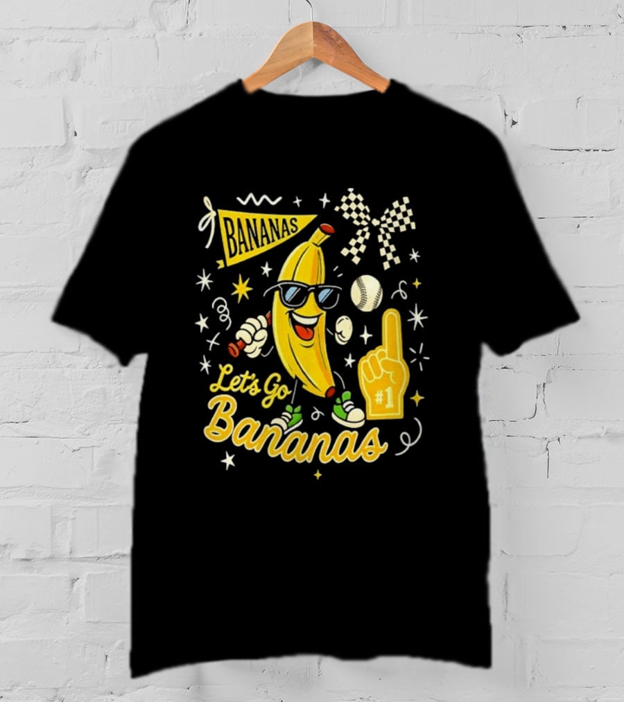 Bananas Let's Go Bananas 2026 With Sunglasses And Foam Finger #1 T-Shirt