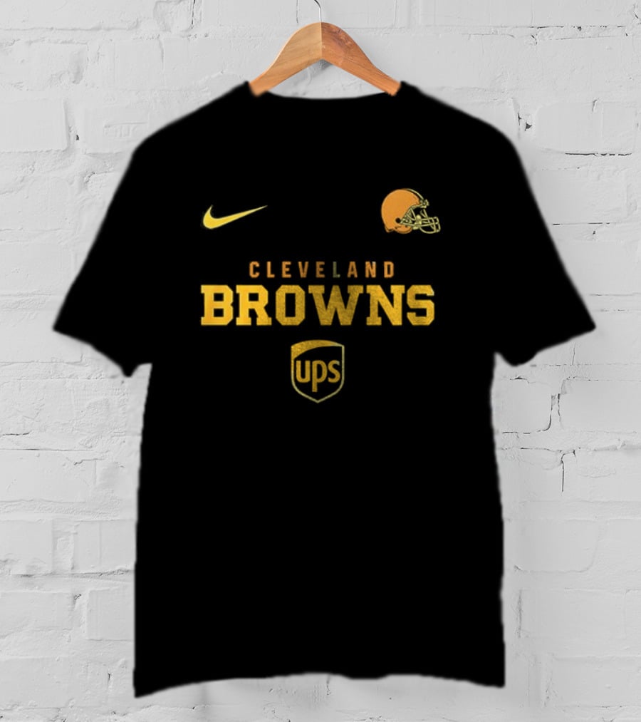 Cleveland Browns UPS Nike Football Helmet Brown And Proud T-Shirt