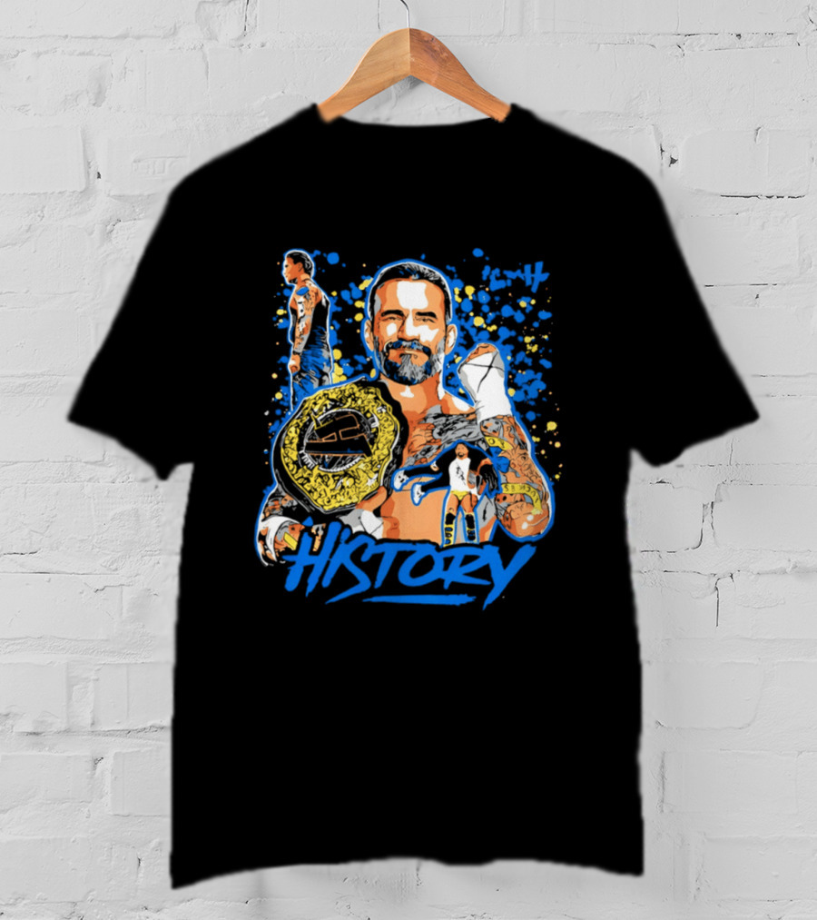 CM Punk Wrestling Champion History T-Shirt