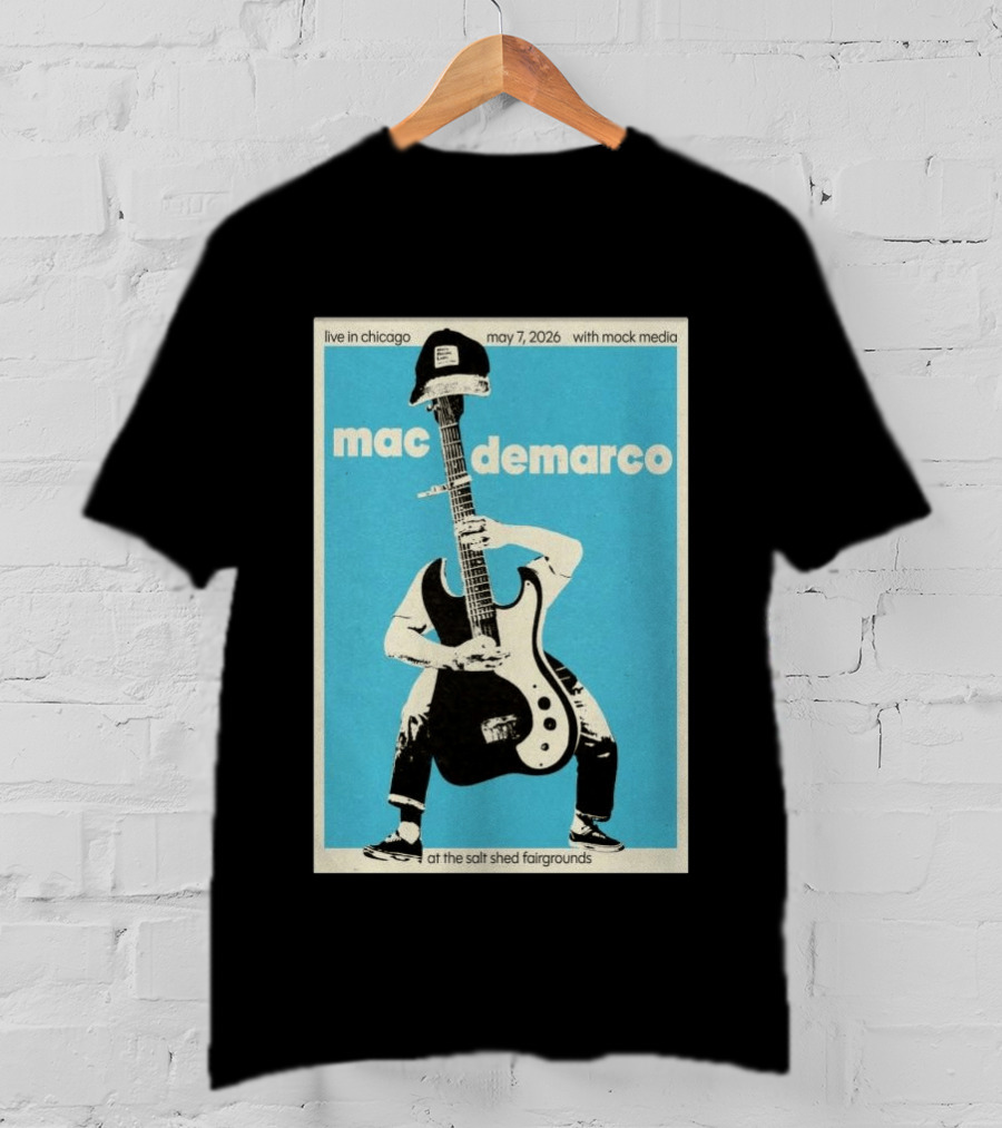 Mac Demarco Live In Chicago May 7 2026 At The Salt Shed Fairgrounds With Mock Media T-Shirt