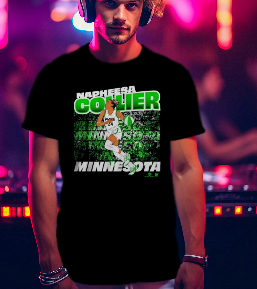 Napheesa Collier Minnesota Lynx Basketball Green Minnesota T-Shirt